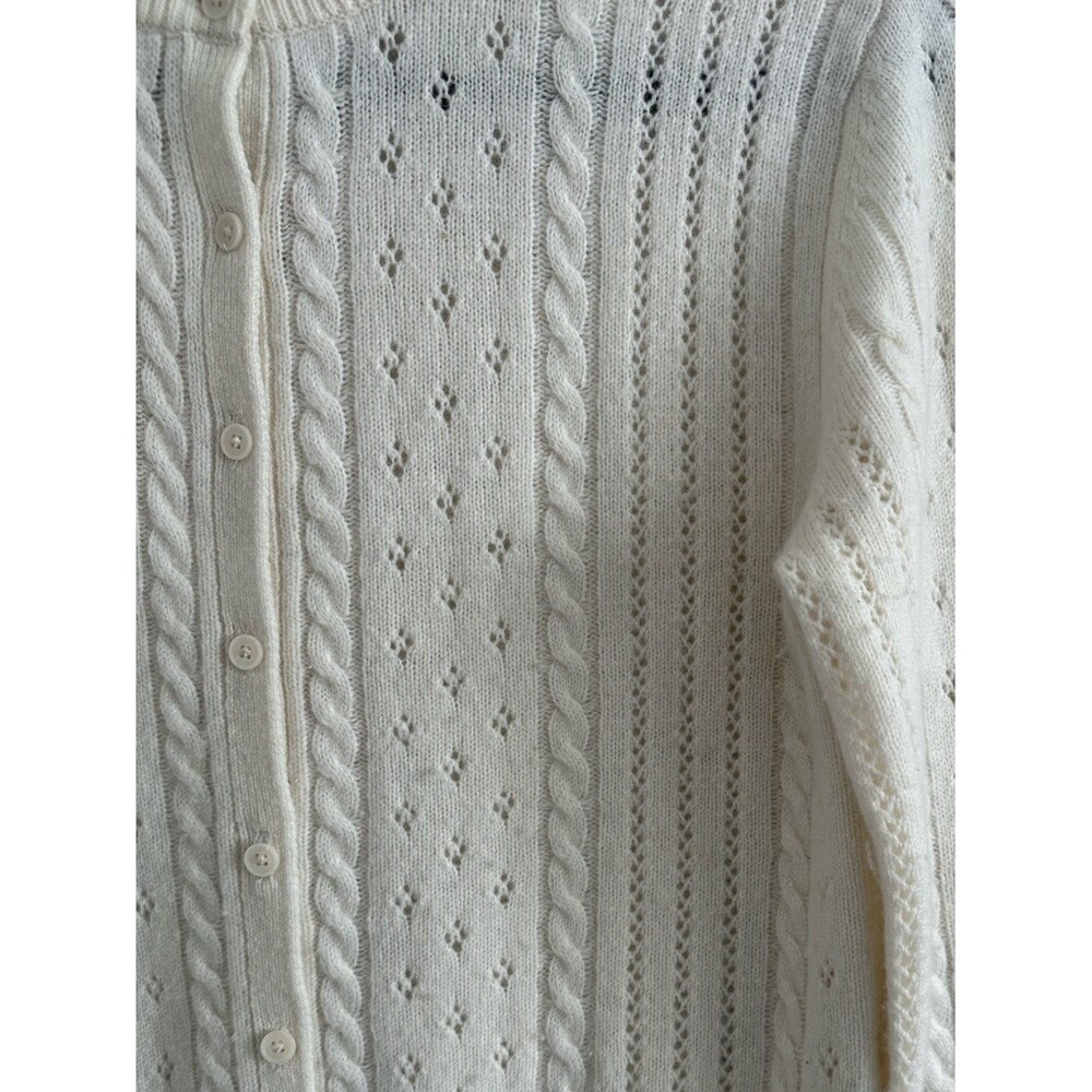 Aritzia Sunday Best Sweet Spot Wool Cardigan Light Birch Size S Cottagecore - Picture 4 of 9